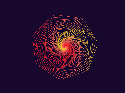 the lines design flat geometry gradient illustration lines spiral sticker vector web