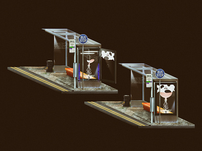 Cup Cow Maltese Bus Station advertising bus stop guerilla maltese photo manipulation
