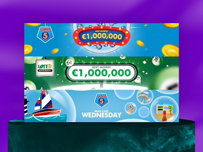 Maltco Jackpot and Draw Banners advertising design gaming industry illustration jackpot lottery malta maltco maltese