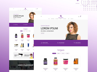 Ava beauty landing page design