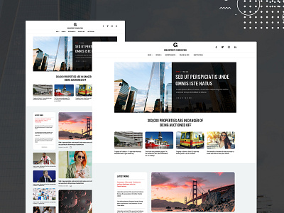 Gold Street Consultant news Landing page Design