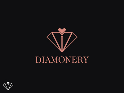 Diamond jewelry logo design / branding brand branding clean design diamond diamonery flat icon jewelry logo logo design logotype minimal necklace shop store ui ux vector web