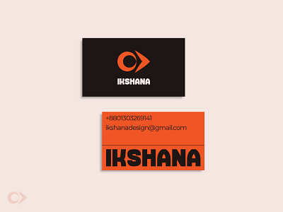 Ikshana business card design brand brand identity branding business card design ikshana logo orange print simple stationary visual