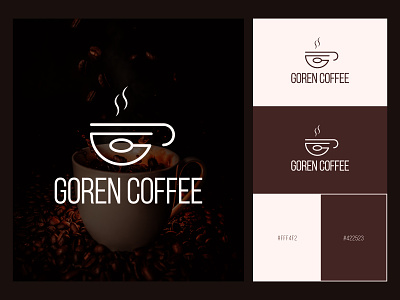 Goren Coffee cafe logo design bar beans brand branding cafe cafe racer cafe teria coffee coffee shop cup design drink flat identity logo minimal modern mug restaurant vector