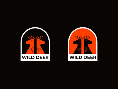 Wild deer logo design animal antlers brand branding caribou deer deer head design elk forest icon identity illustration logo minimal moose print reindeer symbol wild deer