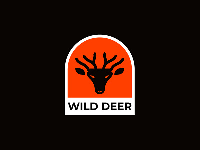 WILD DEER LOGO v.2 animal antiers brand branding caribou deer deer head design elk flat forest icon identity illustration logo mark minimal moose print wild deer