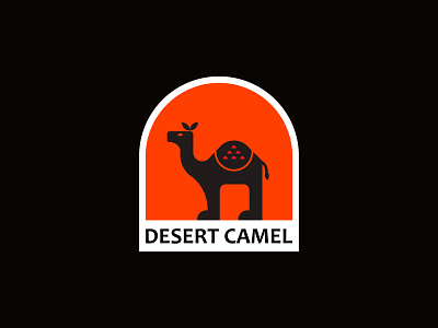 Desert camel animal arab branding business camel caravan desert design dromedary flat hump identity illustration journey logo mark nature print sand symbol