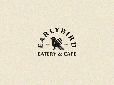 Early bird eatery & cafe animal bird brand branding cafe coffee shop design early bird eatery food identity illustration logo logo design mark mascot minimal print restaurant type