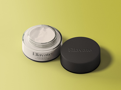 Ellavate cosmetics packaging aesthetics beauty box brand branding cosmetic design ellavate gradient identity jar label logo modern packaging print product skin care woman