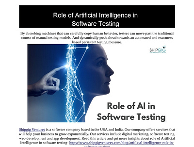 Role of Artificial Intelligence in Software Testing