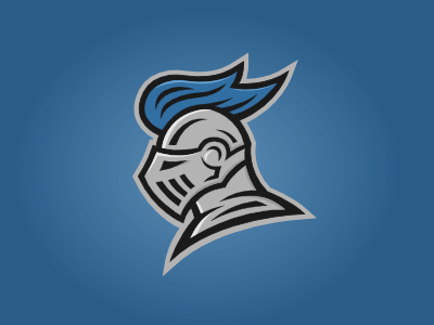Knights black blue concept knight logo silver