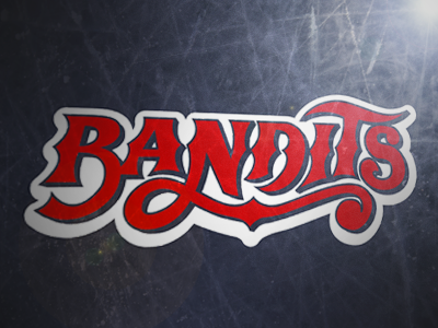 Bandits bandits logo script softball
