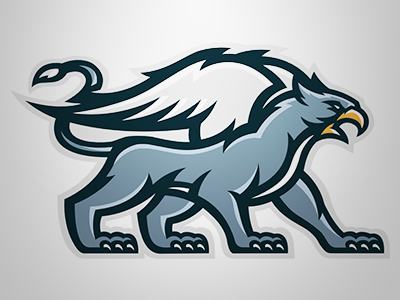 Full Body Griffin concept fantasy football griffin gryphon logo sports