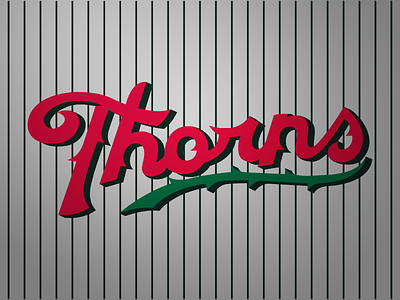 Thorns Script axe baseball fantasy jersey portland rose script thorns