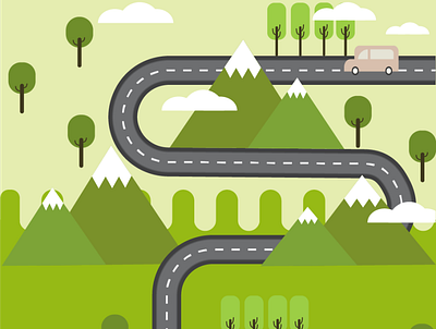 Carton road map animation art branding design flat graphic design illustration illustrator logo typography ui