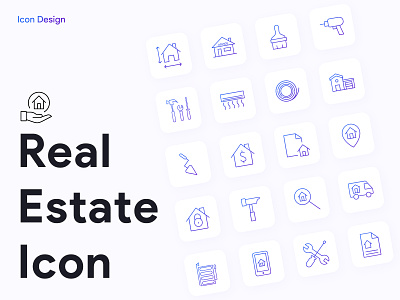 Real Estate Icon agent animation branding buy clean ui cleaning design home house landing listing motion real estate rent sale ui design uiux web design webdesign website