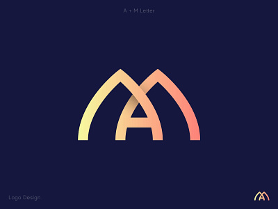 A/M Letter logo mark | Modern M letter | Modern letter A logo