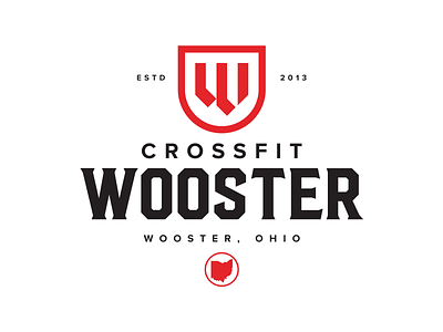 CrossFit Wooster badge badge logo branding crossfit design fitness graphic design gym logo illustration logo logo design ui vector
