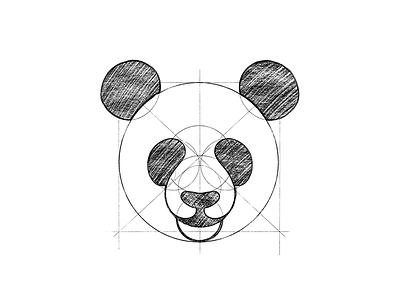 Panda Sketch daily logo challenge logo logo design logomark minimal negative space pada