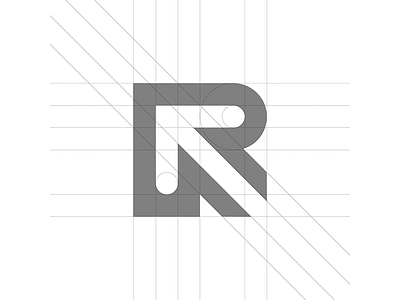 R Monogram V3 GRID daily logo challenge design graphic design logo logo design minimal design modernist design monogram r