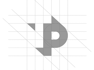 T&P Grid branding exploration logo logo design negative space logo p t type