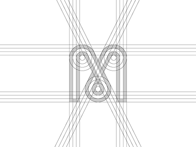 Loop M - GRID logo logo design m logo minimalist design modernist m modernist mogo