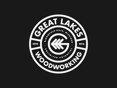 Great Lakes Wood Working Badge badge badge logo badgedesign carpenter carpentry construction logo g logo woodworking woodworking logo