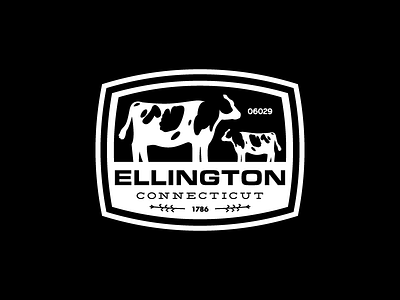 Ellington Badge badge badge logo badgedesign connecticut cow cowlogo design ellington farm logo graphic design illustration logo logo design vector