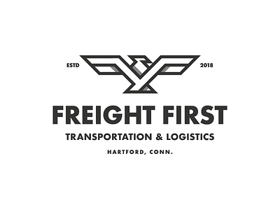 Freight First amercian americana badge badge design badge logo bird bird icon bird logo eagle eagle logo eagles f logo logistics logo logodesign transportation trucking