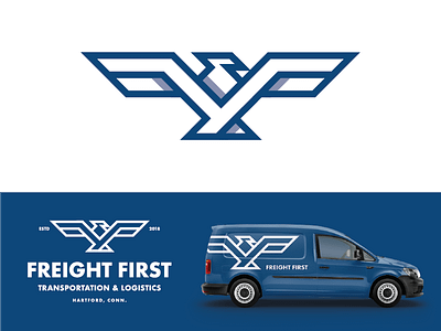 Freight First amercian americana badge badge design badge logo bird bird icon bird logo eagle eagle logo eagles f logo logistics logo logodesign shipping shipping management transportation trucking