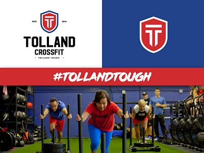 Tolland Crossfit badge badge design badge logo branding connecticut crossfit crossfit logo design fitness fitness center fitness logo gym gym logo health identity design logo logo design t t logo tolland