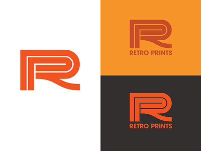 Retro Prints badge design badge logo branding design business design challenge identity design logo logo a day logo alphabet logo design monogram monogram logo orange press page printer printers r logo retro rp logo