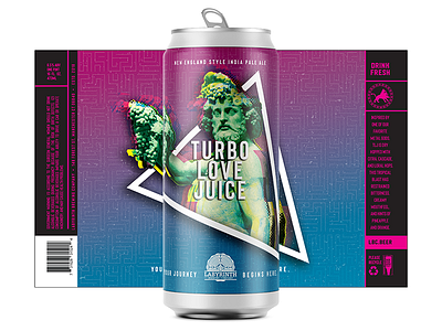 Turbo Love Juice IPA beer beer art beer bottle beer branding beer label beer label design beer labels beer logo branding agency craft beer design graphic design ipa mock up new england ipa package package mockup packaging packaging design packagingdesign