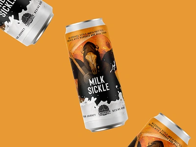 Milk-Sickle IPA ale badge logo beer beer art beer bottle beer branding beer design branding branding design craft beer design graphic design identity identity design logo logo design neipa package design packaging sour beer