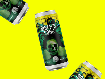 Siren's Song Lime Gose ale badge logo beer beer art beer bottle beer branding beer design branding branding design craft beer design graphic design identity identity design logo logo design neipa package design packaging sour beer