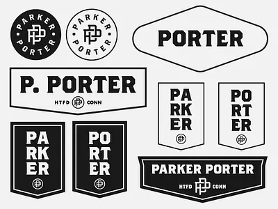 Parker Porter badge badge design badge hunting badge logo badgedesign branding branding design design graphic design identity identity design lettering logo logo design mma monogram pp monogram type typography vector