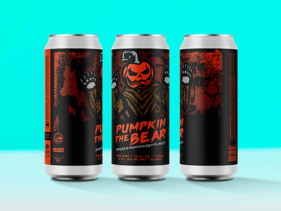 Pumpkin The Bear animal animal illustration bear beer beer art beer branding beer can beer label branding craft beer illustraion illustration art pack package package design packagedesign packaging packaging design pumpkin the die line