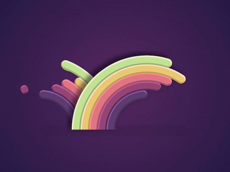 Sweet Rainbow after effects colorful illustration looping motion motion graphics rainbow sweet sweetness