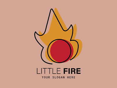 LITTLE FIRE LOGO flat illustration illustration logo