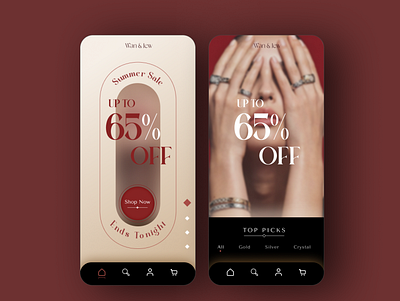 jewelry app promo design app branding design graphic design ui