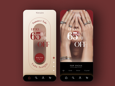 jewelry app promo design