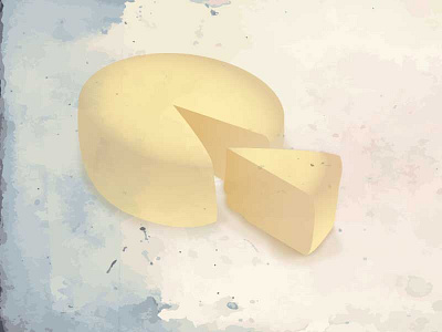 Cheese Wheel cheese illustration