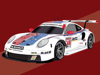 Porsche 911 RSR in Brumos Throwback Livery