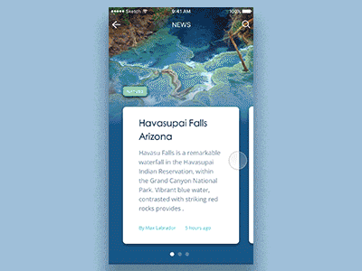 News animation app gif ios mobile motion news principle scroll ui video