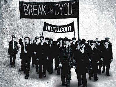 Break The Cycle Campaign ad campaign poster print tech