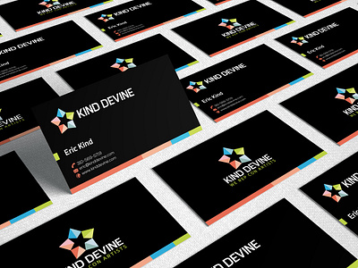 Logo with Business Card Design Concept branding design flat icon identity logo software company ui unique vector