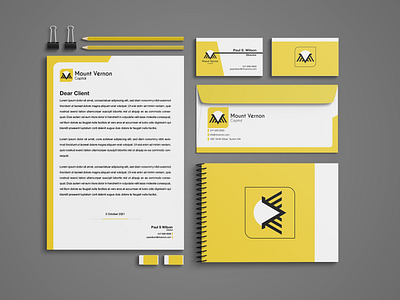 Mt. Vernon Capital Stationery Design