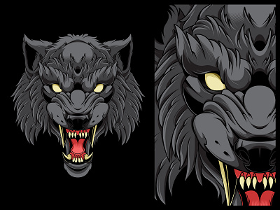 Wolf animal brand branding design graphic design illustration illustrator tshirt vector wolf
