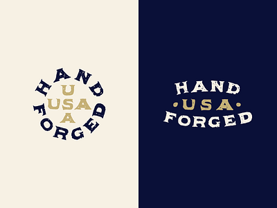 Hand Forged Badge badge brand design custom type hand lettering handdrawntype lockup logo typography