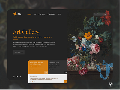 Art Gallery Landing Page Design